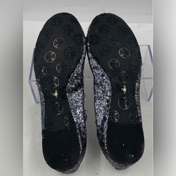 Tory Burch Reva sequin ballet flats Size 7.5  Logo Medallion - Picture 7 of 16